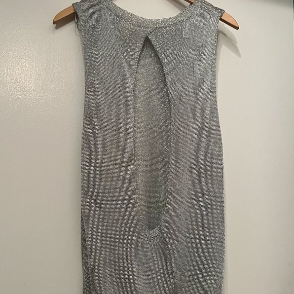 Silver Shiny Sleeveless Dress by H&M (Size‎ 6) - Picture 9 of 15